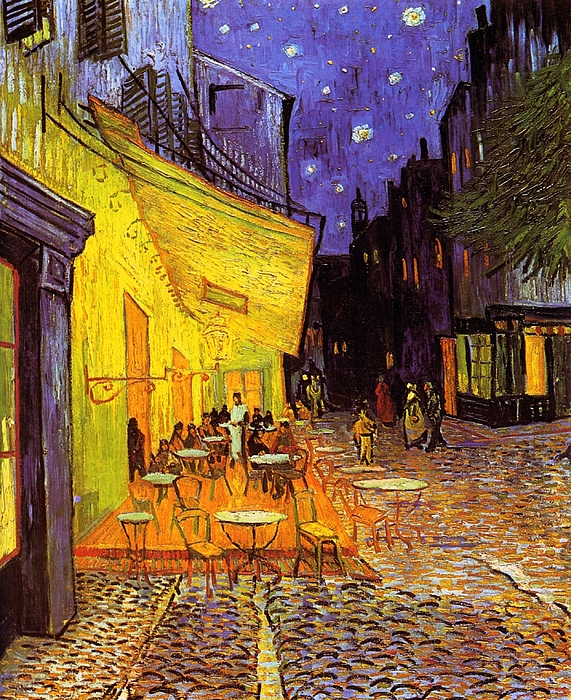 Vincent Van Gogh Cafe Terrace At Night Jigsaw Puzzle by