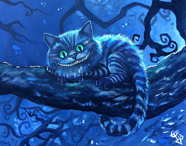 Cheshire Cat Greeting Card by Tom Carlton
