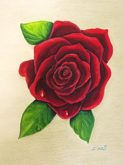 Dark Red Rose Jigsaw Puzzle by Zina Stromberg - Pixels