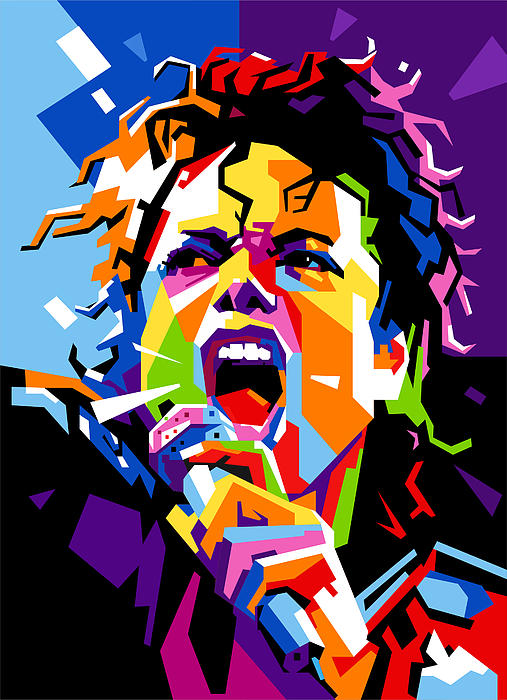 Michael Jackson Wpap Pop Art Digital Art Jigsaw Puzzle by Ahmad