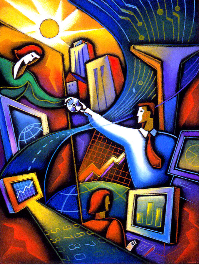 Communication #2 Painting by Leon Zernitsky - Pixels