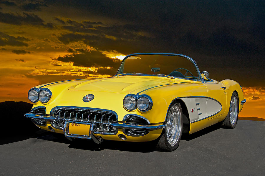 クレッタ　イエロー 1959 Corvette Yellow Roadster by Dave Koontz