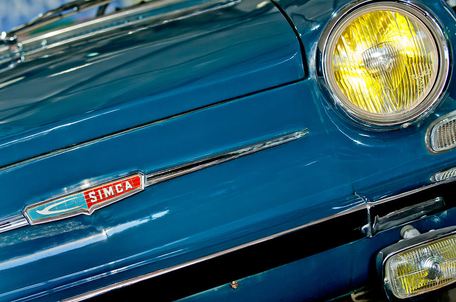 1967 Simca 1000 Coupe Grille Emblem Photograph by Jill Reger - Pixels