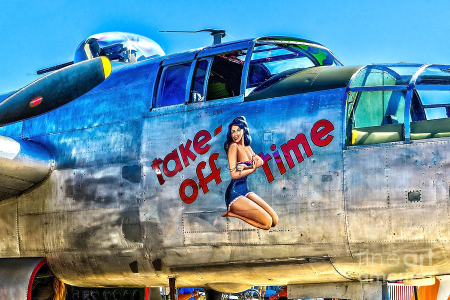 B25 Take Off Time Photograph by Nick Zelinsky Jr - Pixels