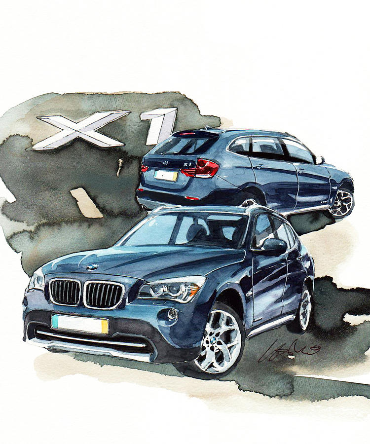 Bmw X1 Painting by Yoshiharu Miyakawa - Pixels