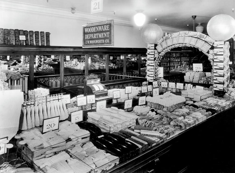 F.W. Woolworth Store Interior Photograph by Underwood Archives