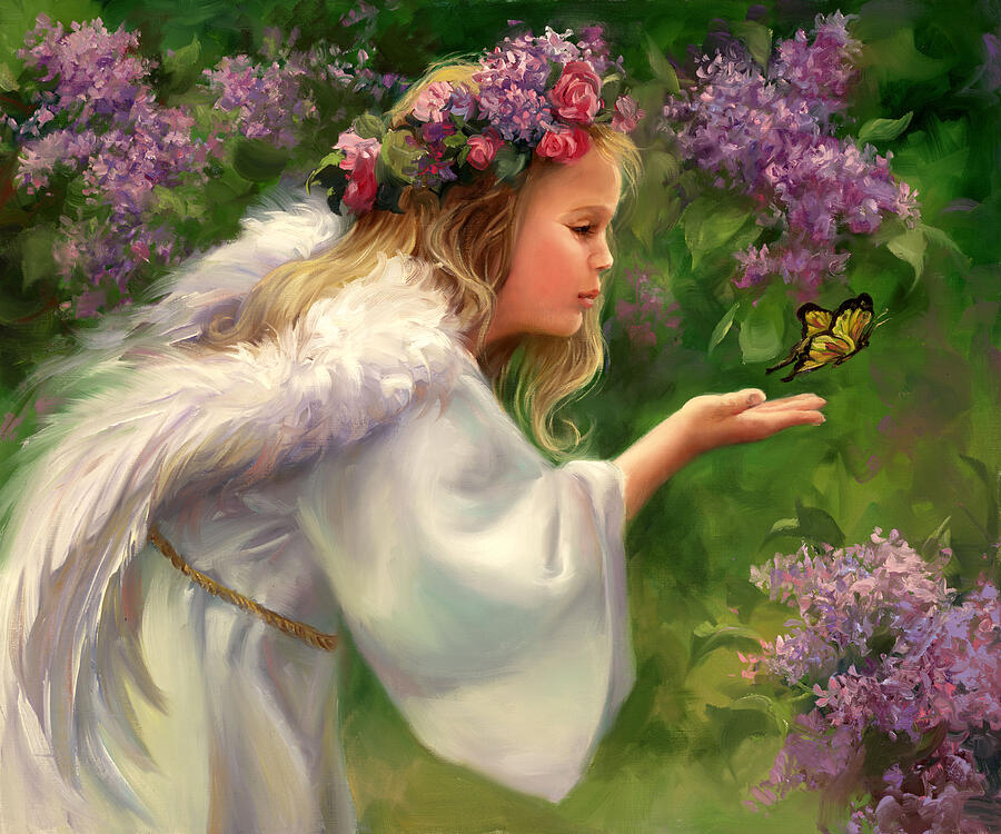 Lilac Angel by Fine Art Creations Inc Laurie Snow Hein