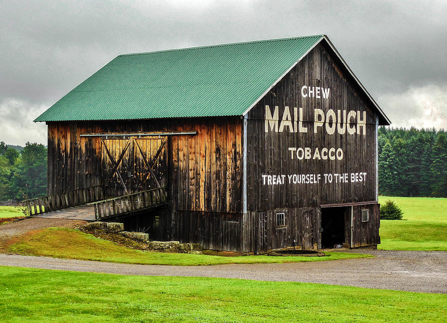 chew mail pouch tobacco barn Barn-Shaped Aluminum Sign Alpine Div - Mail Pouch