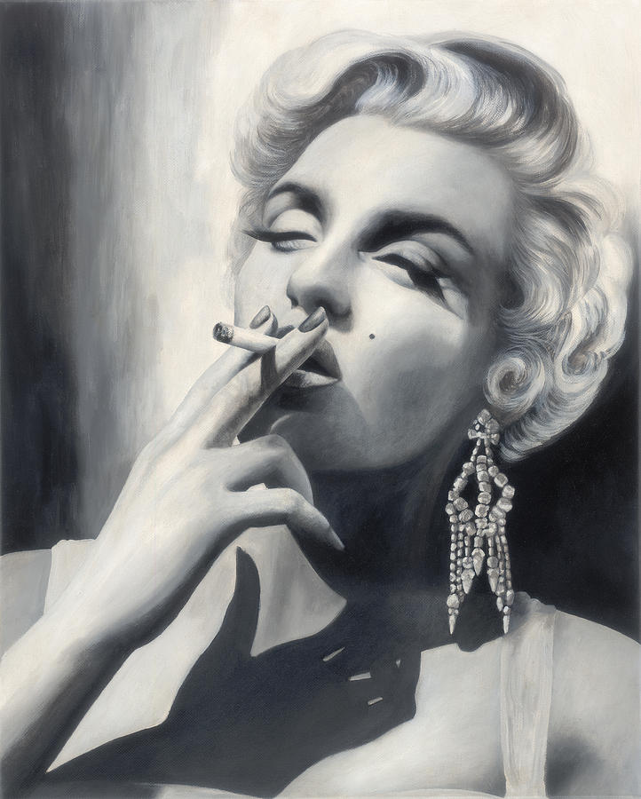 Marilyn Monroe Smoking by Glenda Stevens