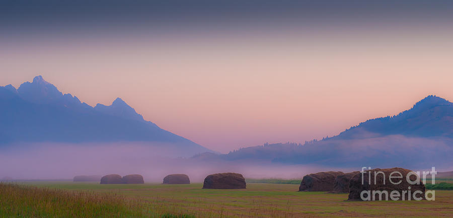 Misty Haystacks by Brad Schwarm