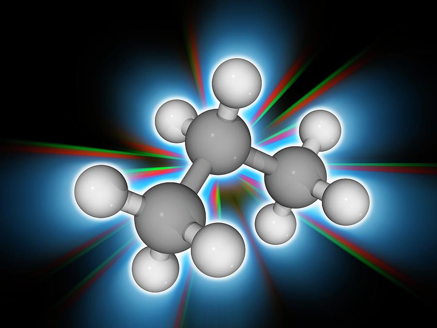 Propane Organic Compound Molecule Photograph by Laguna Design / Science ...