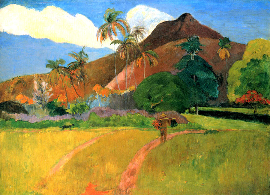 Eugène Henri Paul Gauguin 400・100% Tahitian Mountains Digital Art by Eugene Henri Paul Gauguin - Pixels