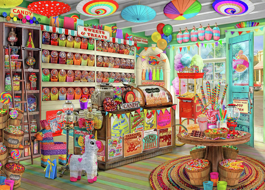 The Corner Candy Store Painting by MGL Licensing - Pixels