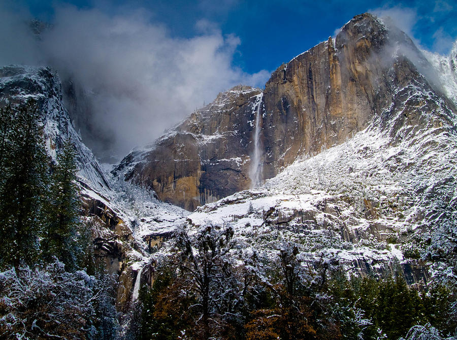 Winter at Yosemite Falls by Bill Gallagher