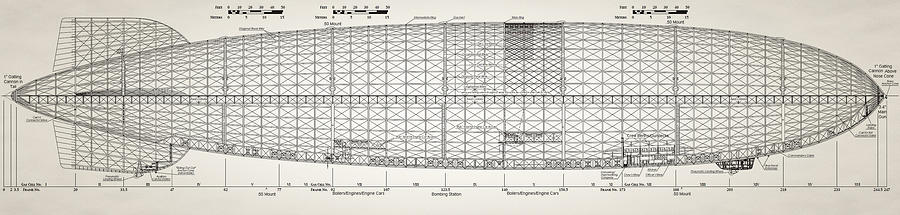 Zeppelin Design Digital Art by Bill Cannon - Pixels