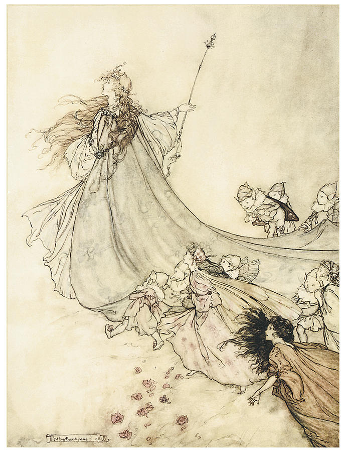 A Midsummer Night's Dream Fairies Away by Arthur Rackman