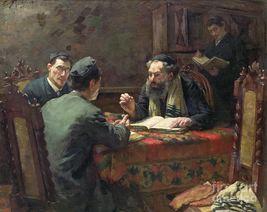 A Theological Debate Painting by Eduard Frankfort - Pixels