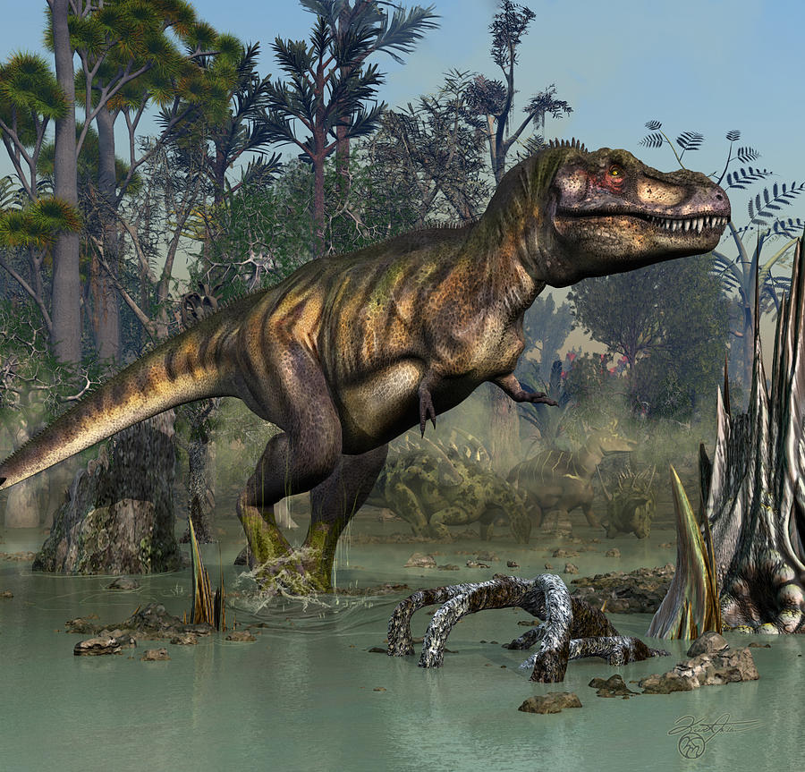 T-Rex Swamp Walk by Kurt Miller