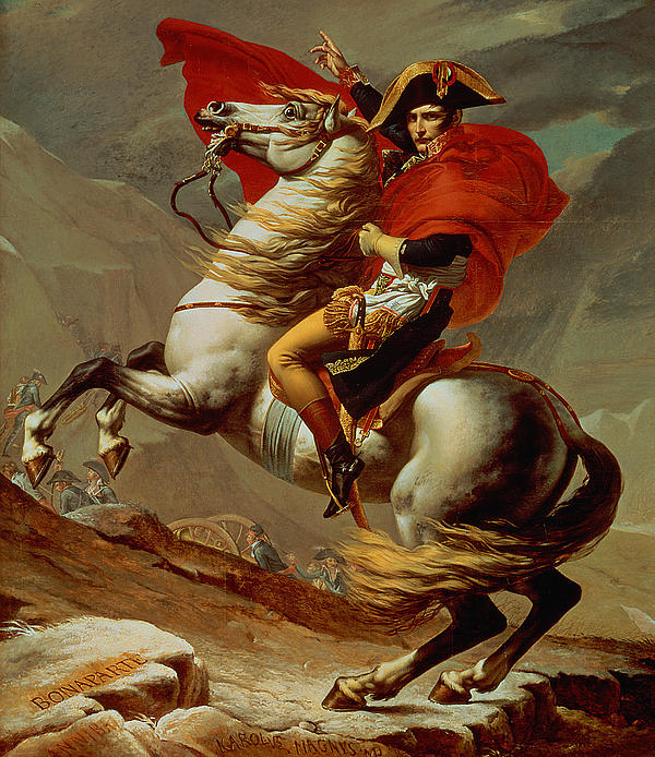 Napoleon Crossing the Alps Beach Towel by Jacques Louis David - Pixels