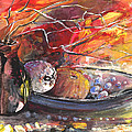 Still Life with Fruits and Vase and Dry Branches