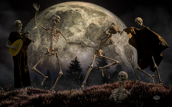 Danse Macabre Greeting Card by Daniel Eskridge