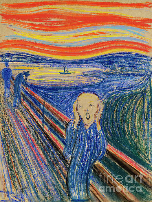 The Scream 1895 by Edvard Munch Tapestry by Art Anthology - Art