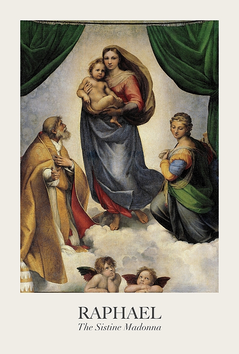 The Sistine Madonna #13 Tapestry by Raphael - Troy Caperton