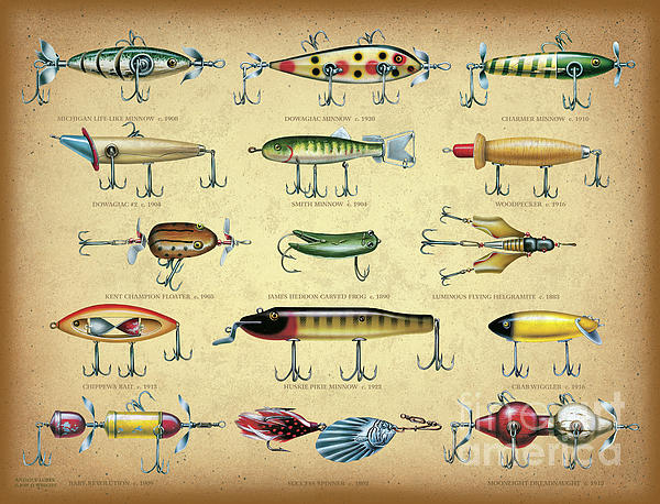 artistic fishing lures Lure Artisans and trigger more bites Vintage Fishing Lures IV by