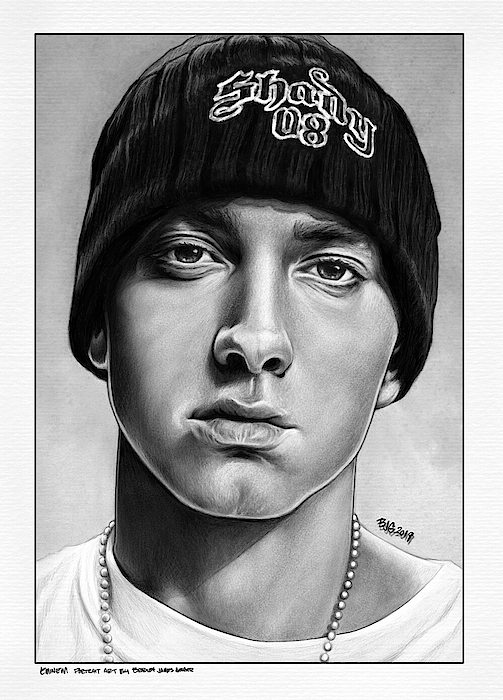 Eminem Greeting Card by Bradley James Geiger