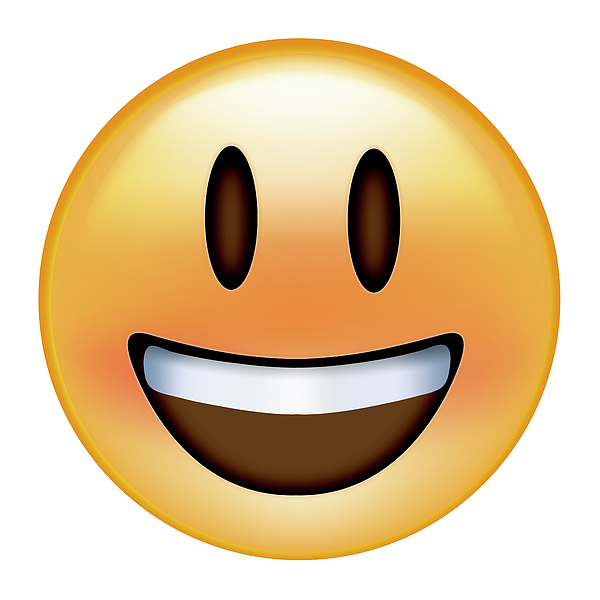 ⭐︎happy smile⭐︎ Emoji Big Smile Greeting Card by Ali Lynne