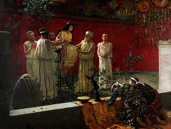 額装済/Oracle De Delphes/ル ヤウアンク/ポスター The Oracle at Delphi, 1880 Jigsaw Puzzle by Camillo Miola - Pixels
