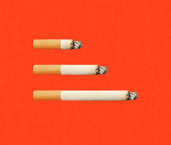 curtain of cigarettes Three Cigarettes Shower Curtain