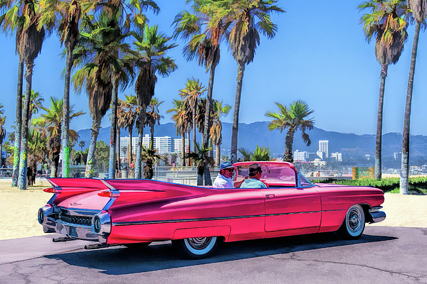 1959 Pink Cadillac Greeting Card by Christopher Arndt