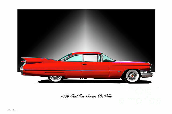 1959 Cadillac Coupe DeVille #3 Tapestry by Dave Koontz - Dave