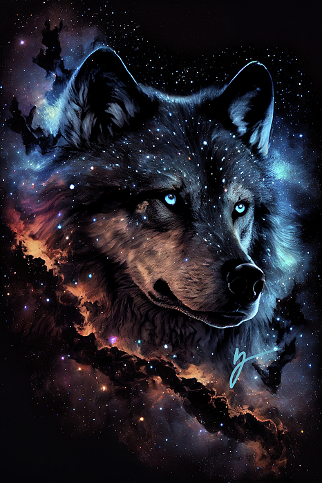 WOLFE C-quanta 12枚入り8セットです！ Fantasy Space Wolf Jigsaw Puzzle by Greg Collins - Pixels