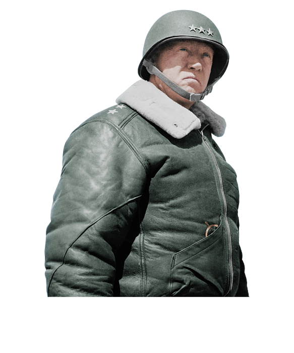 General George Patton - Colorized Sticker by War Is Hell Store - War Is ...