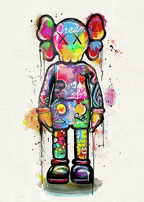 KAWS Graffiti Jigsaw Puzzle by Popart Galore - Pixels