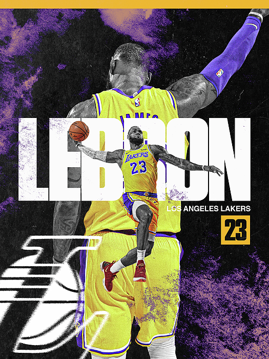 LeBron James Lakers Graphic Yoga Mat by Viral Guy - Pixels