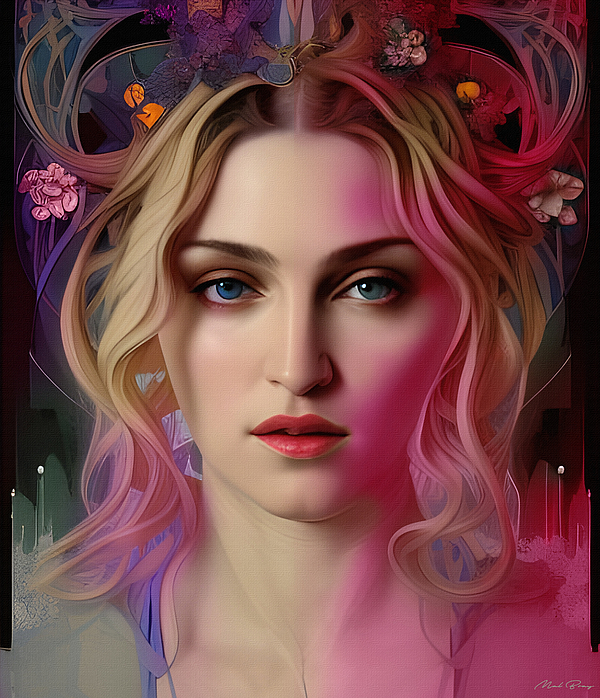 Madonna Music Legend Jigsaw Puzzle by Mal Bray - Pixels