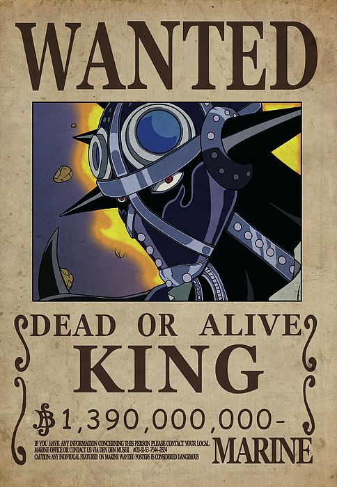 One Piece Wanted Poster - KING Greeting Card by Niklas Andersen