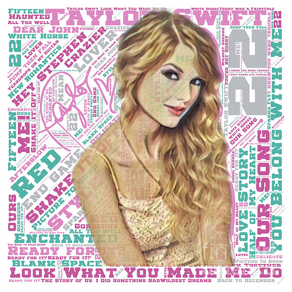 Taylor Swift Round Beach Towel by Gerilynn Samuel RockerchickART