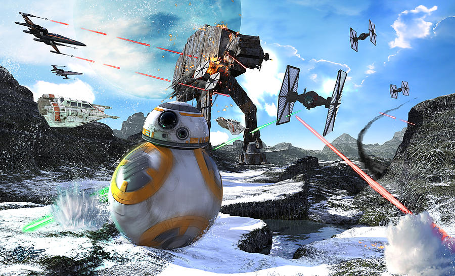 BB8 Escape Digital Art by Kurt Miller - Pixels