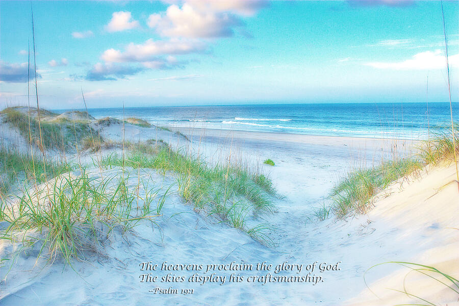 Beach Scripture Verse Photograph by Randy Steele - Pixels