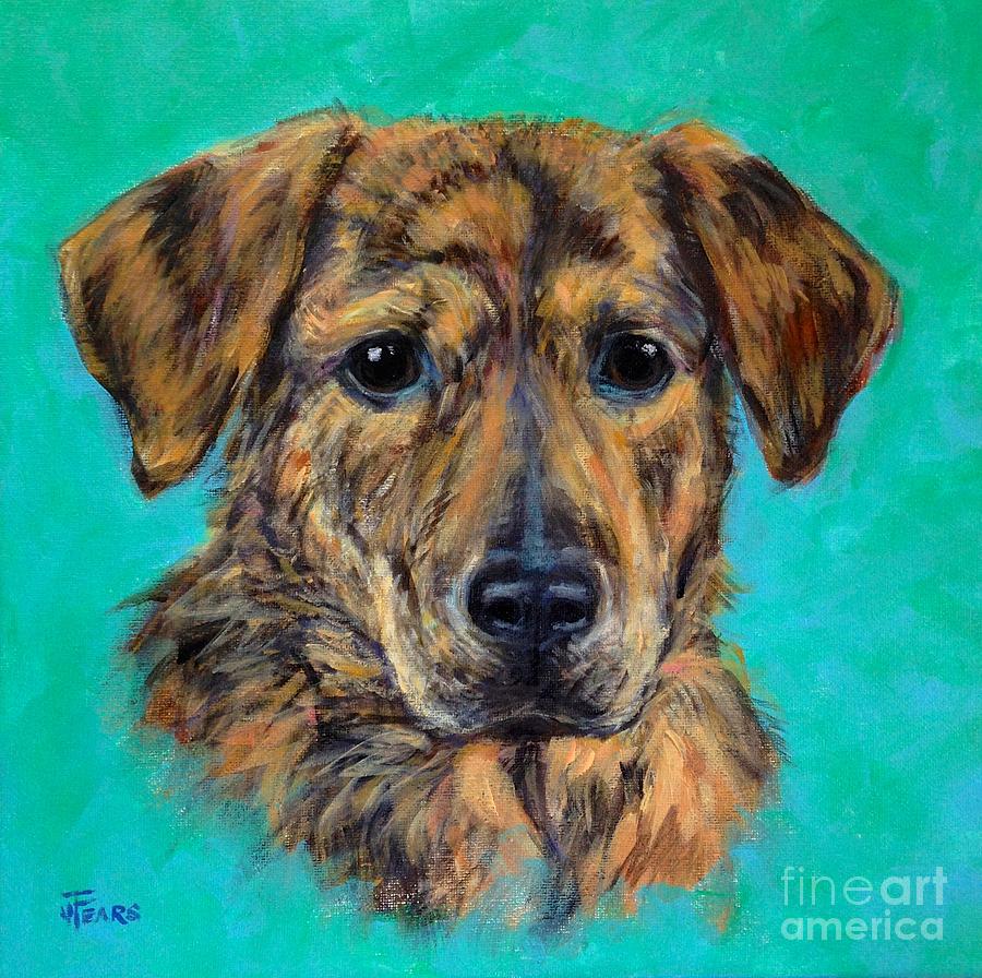 Brindle Mutt Painting by Vickie Fears - Pixels