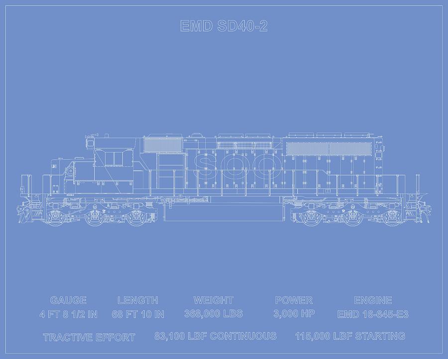 Emd Sd40-2 Soo Digital Art by Thomas Visintainer - Pixels