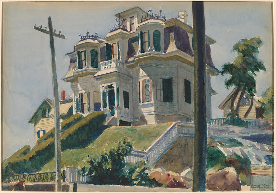 Haskell's House Drawing by Edward Hopper - Pixels