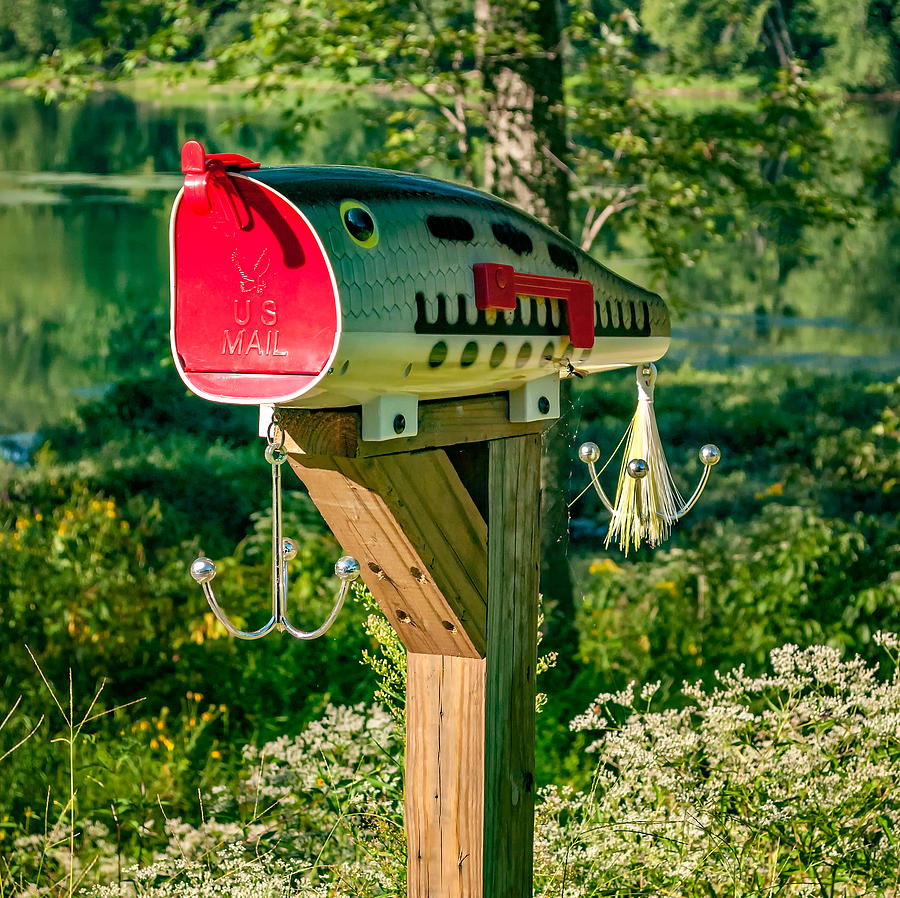 bass lure mailbox Largemouth Bass Lure Mailbox by Steve Harrington