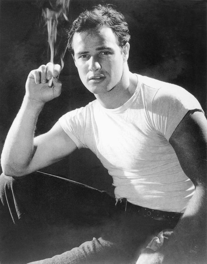 marlon brando cigarette poster Marlon Brando, Portrait From A by Everett