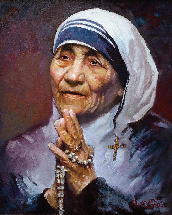 SELF/PORTRAIT　TERESA ENG　限定100部 プリント付き St. Teresa of Calcutta Canonization Portrait - Gold Framed Art