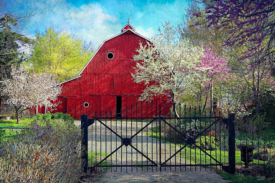 Red Barn in Spring by Anna Louise